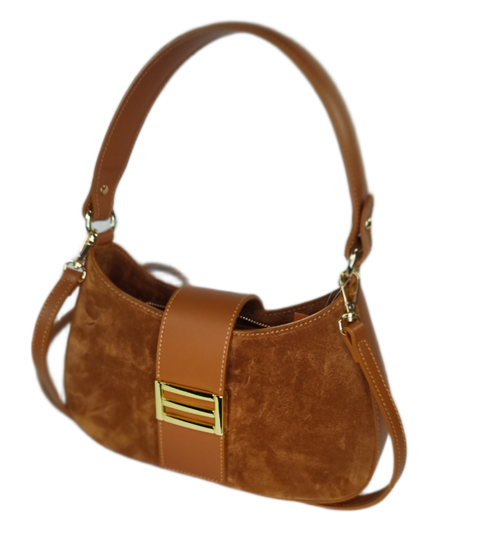 Charlie Leather Stazalina Rich Cognac/Brown Small Handbag & Crossbody - NWT